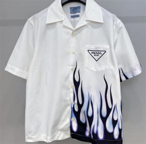 prada shirt flames|prada dress shirt long sleeve.